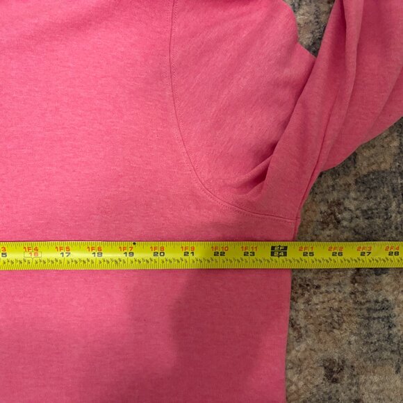L.L. Bean Women's Plus L/S Interlock Turtleneck Tee Shirt Top 2X Heather Pink - Picture 7 of 9
